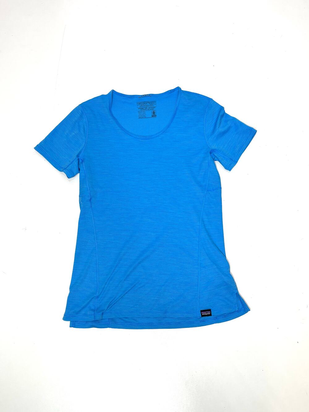 Patagonia Capilene Cool Lightweight Scoop Neck Short Sleeve Shirt Blue XS